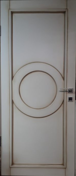 Межкомнатная дверь в профиле массив (эмаль с патиной) Уссурийск