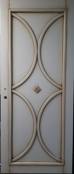 Межкомнатная дверь в профиле массив (эмаль с патиной) Уссурийск